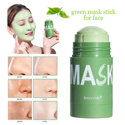 40G Face Mask Green Tea Clay Oil Control Deep Cleaning Blackhead Remover Purifying Shrinks Pores Nourishing Acne Treatment